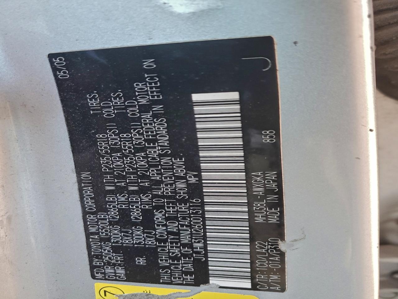 2006 LEXUS RX 400