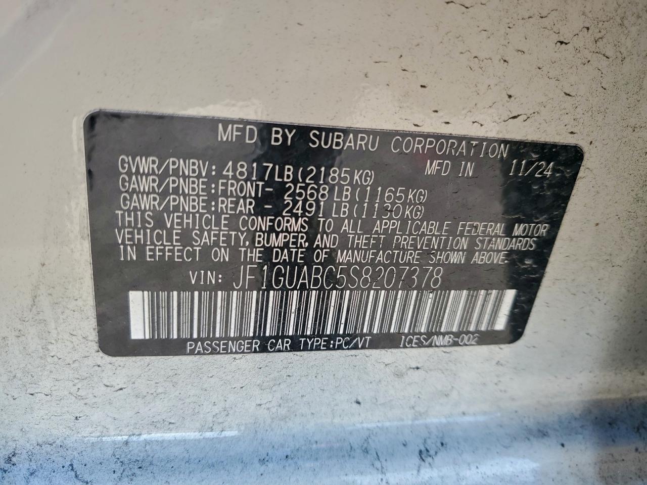 2025 SUBARU IMPREZA