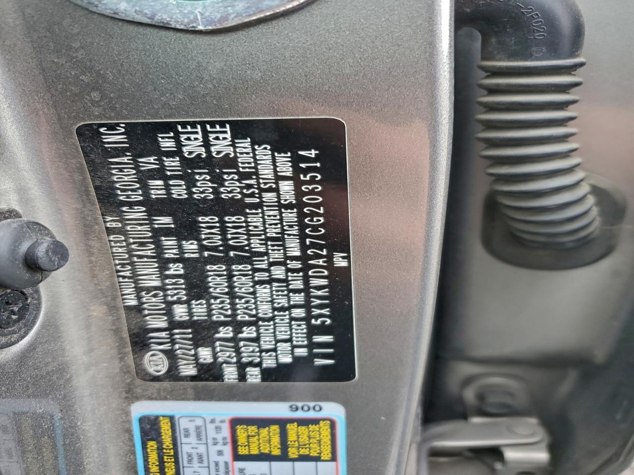 2012 KIA SORENTO
