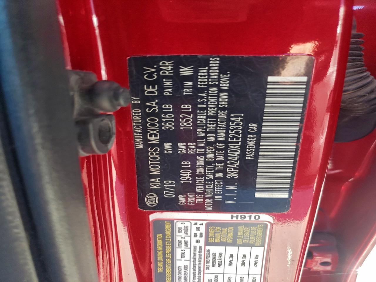 2020 KIA RIO