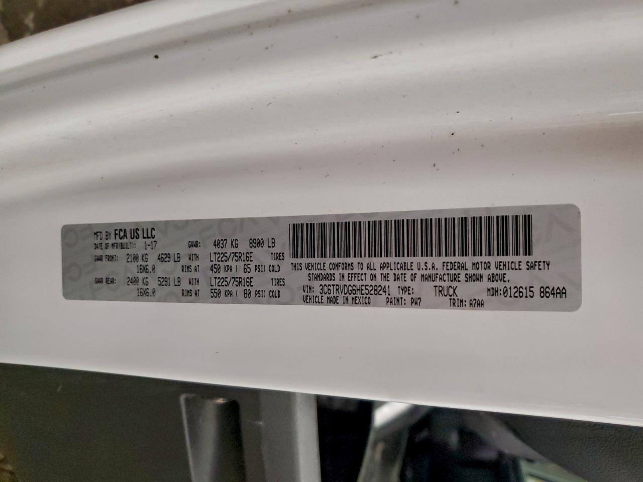 2017 RAM ProMaster 2500
