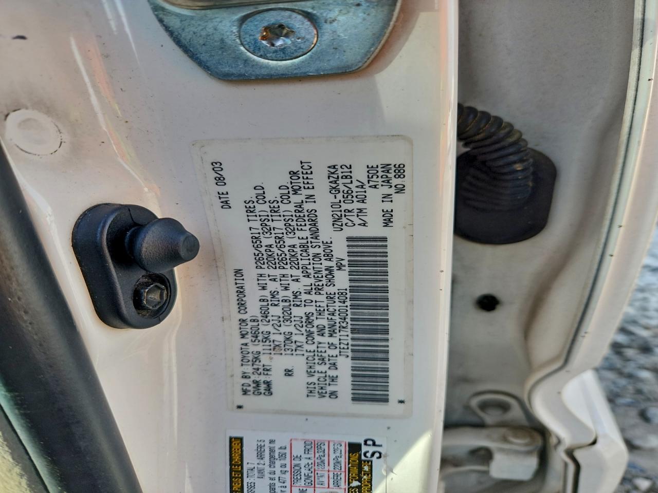 2004 TOYOTA 4Runner