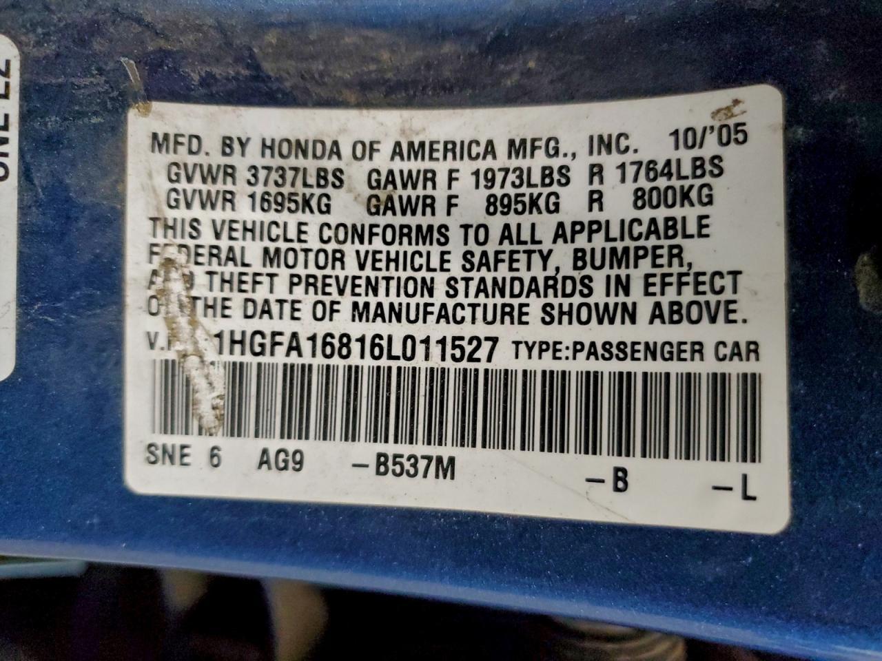 2006 HONDA CIVIC