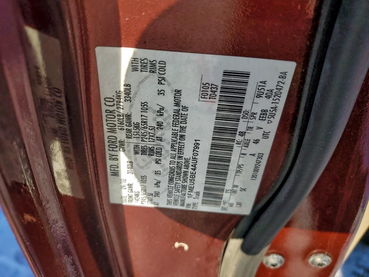 2010 FORD Explorer Sport Trac
