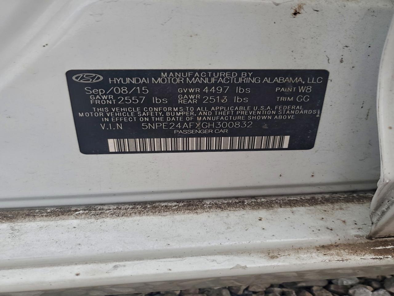 2016 HYUNDAI SONATA
