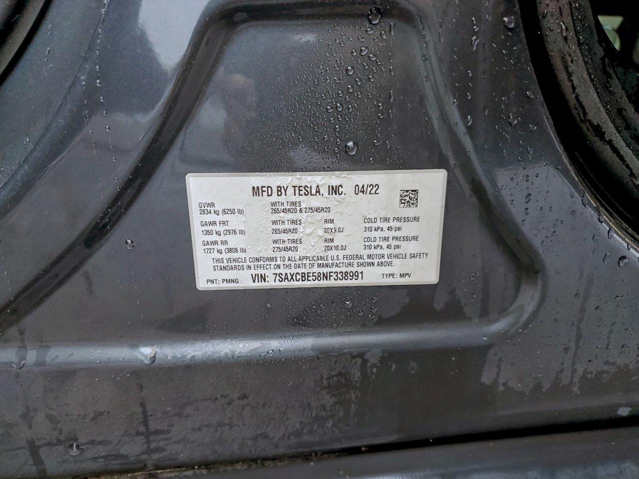2022 TESLA MODEL X