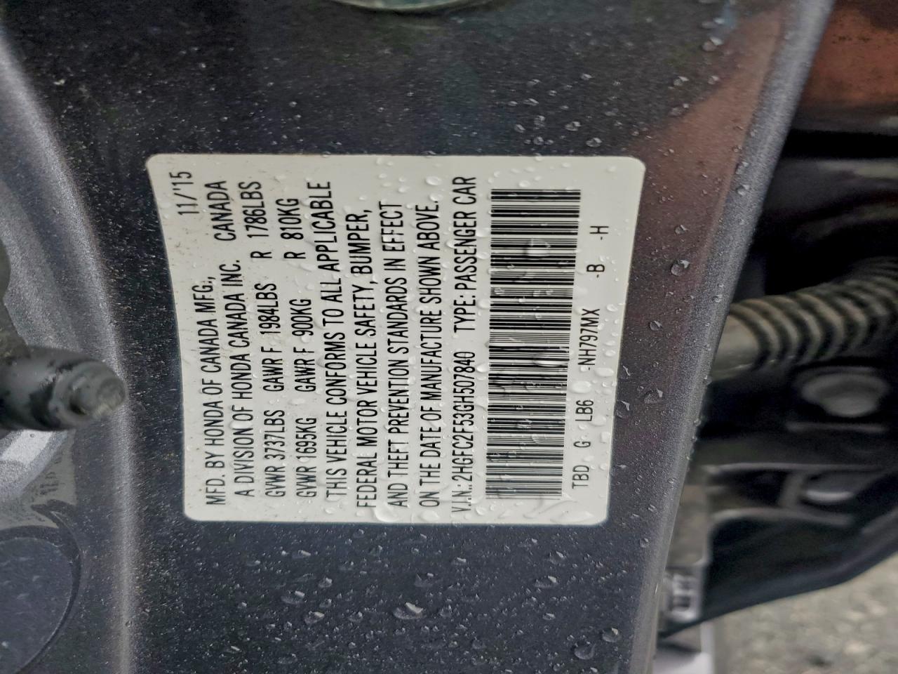 2016 HONDA CIVIC