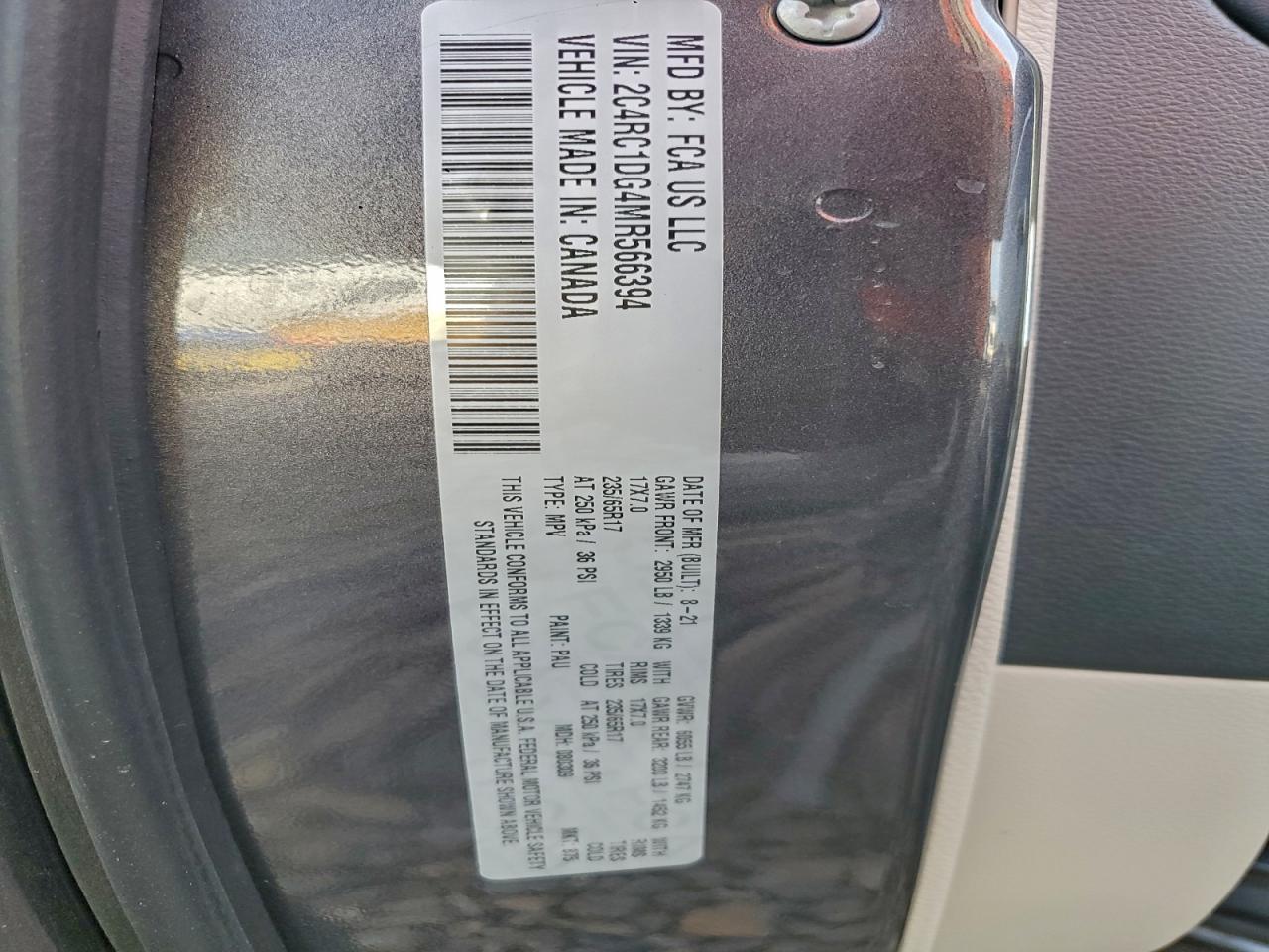 2021 CHRYSLER Voyager