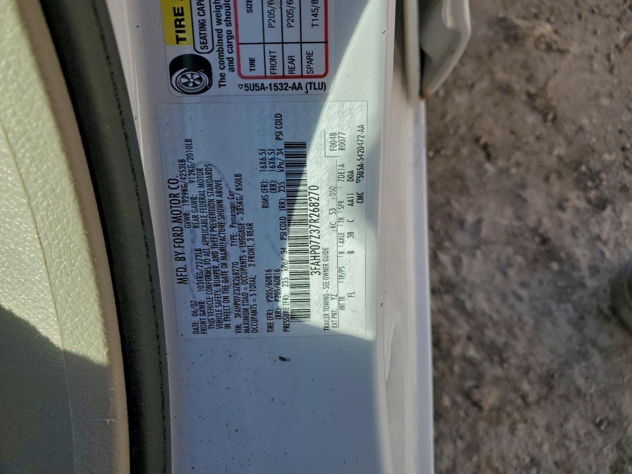2007 FORD FUSION