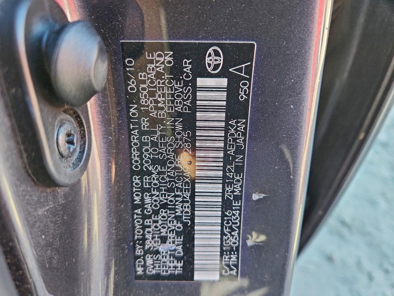 2010 TOYOTA COROLLA