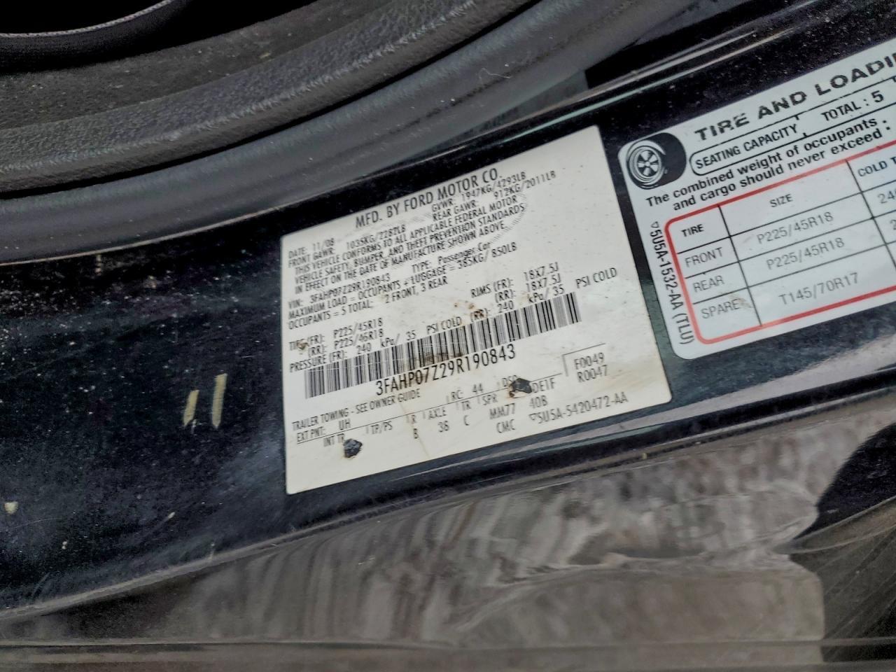 2009 FORD FUSION