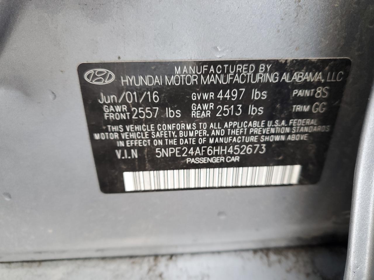 2016 HYUNDAI SONATA