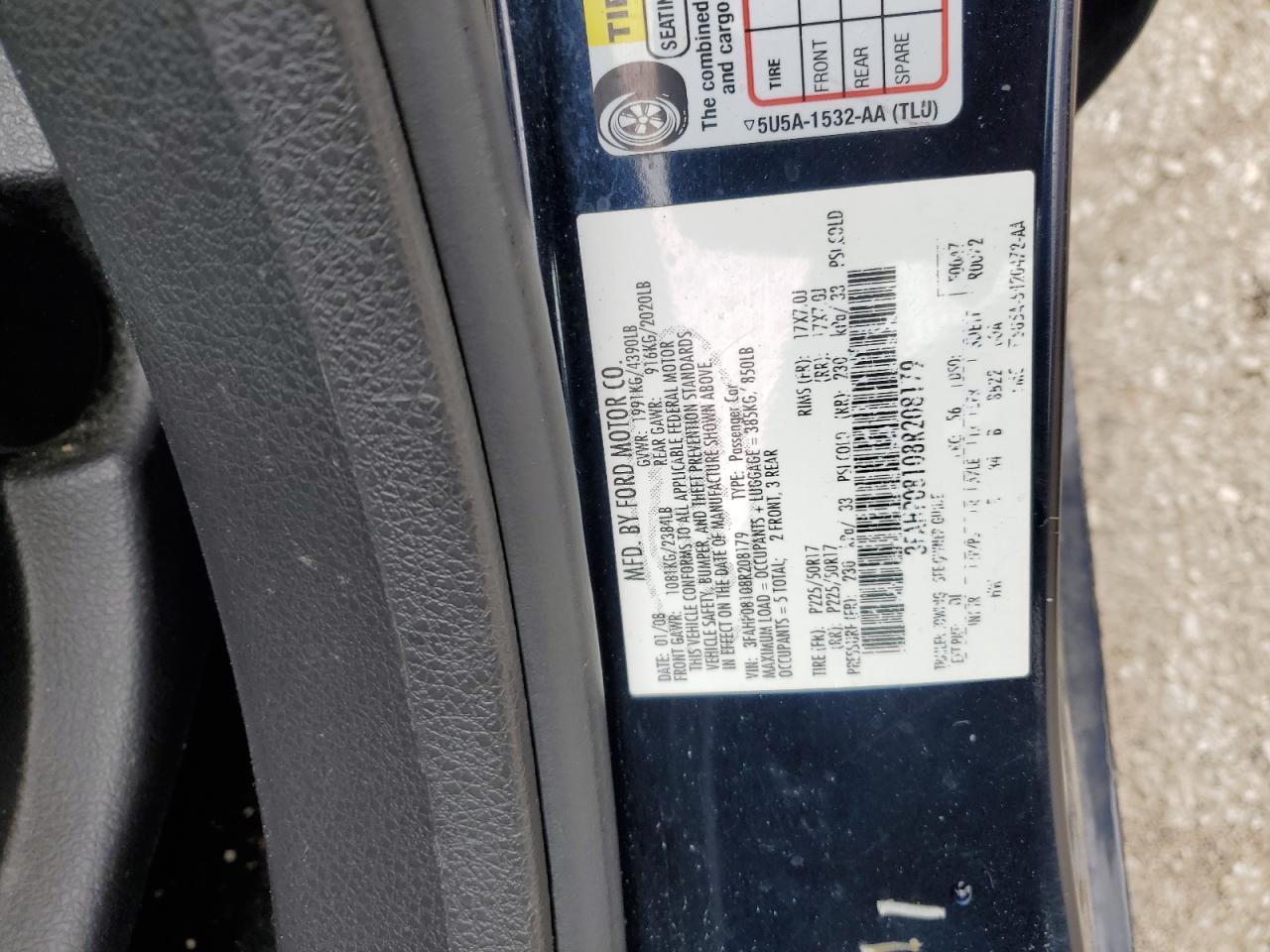 2008 FORD FUSION