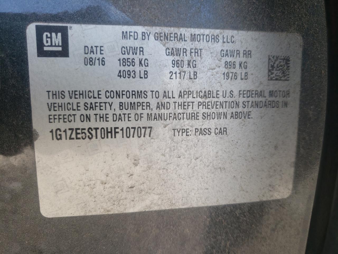 2017 CHEVROLET MALIBU