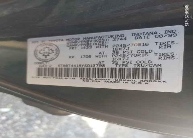 2000 TOYOTA TUNDRA ACCESS CAB V8