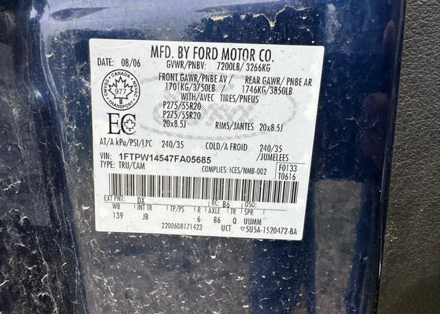 2007 FORD F150 FX4 SUPERCREW