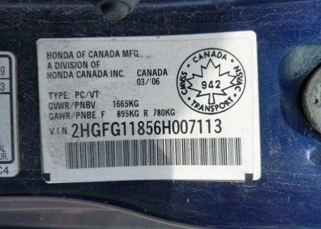 2006 HONDA CIVIC EX