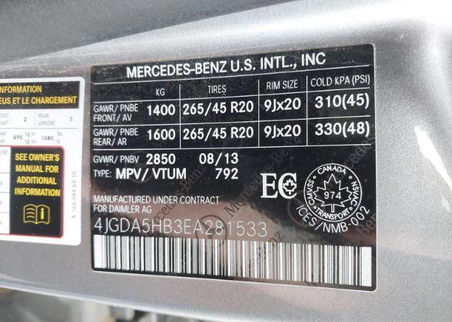 2014 MERCEDES-BENZ ML 350 4MATIC