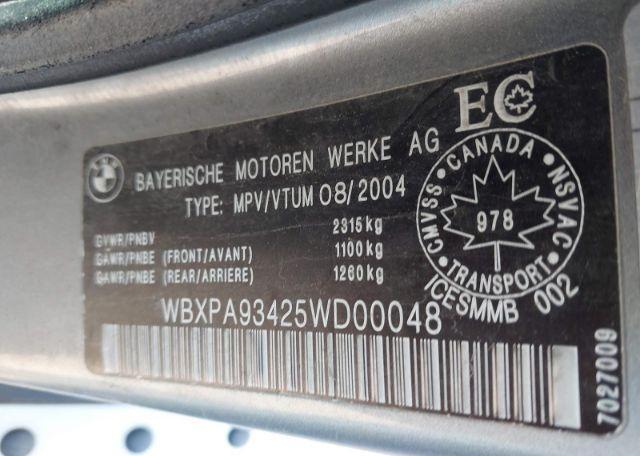 2005 BMW X3 3.0I