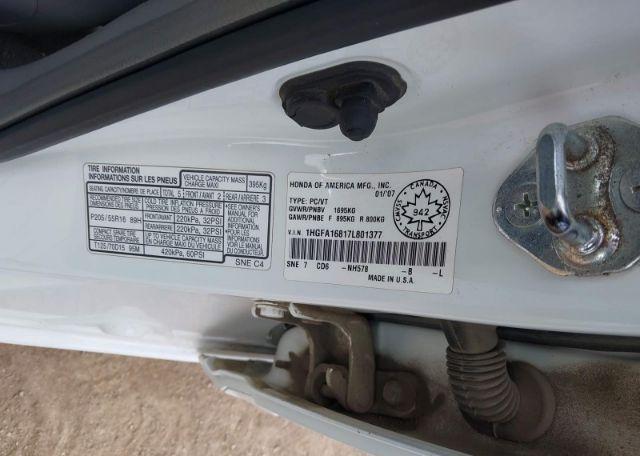 2007 HONDA CIVIC EX