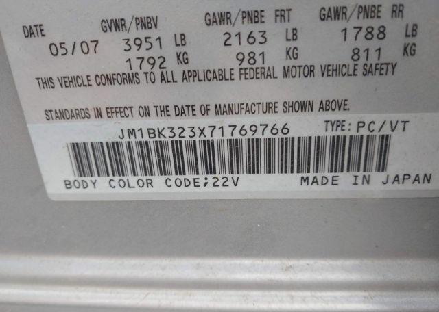 2007 MAZDA 3 S