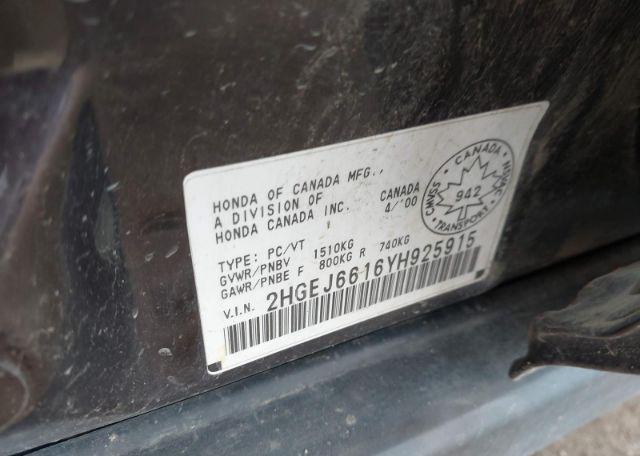2000 HONDA CIVIC SE