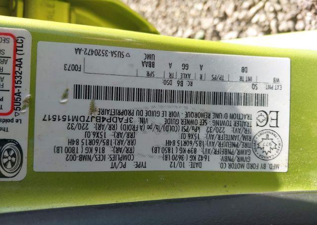 2013 FORD FIESTA SE
