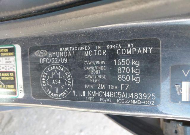 2010 HYUNDAI ACCENT GLS