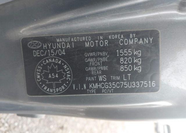 2005 HYUNDAI ACCENT GS