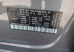 2012 VOLKSWAGEN JETTA