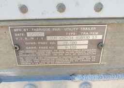 2006 UTILITY TRAILER MFG UTILITY TRAILER