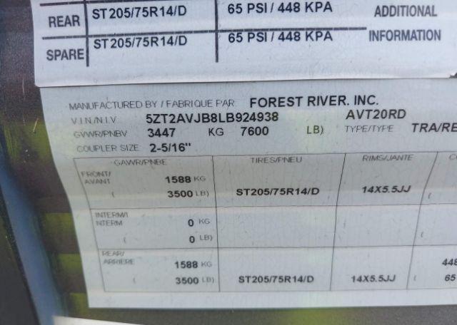 2020 FOREST RIVER PRIMETIME AVENGER