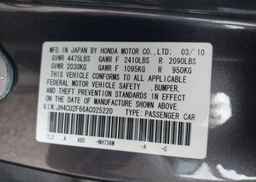 2010 ACURA TSX PREMIUM