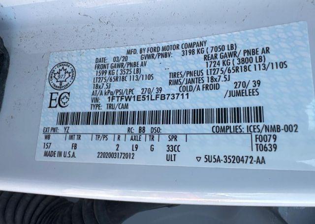 2020 FORD F-150 XLT