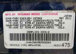 2011 MITSUBISHI RVR SE
