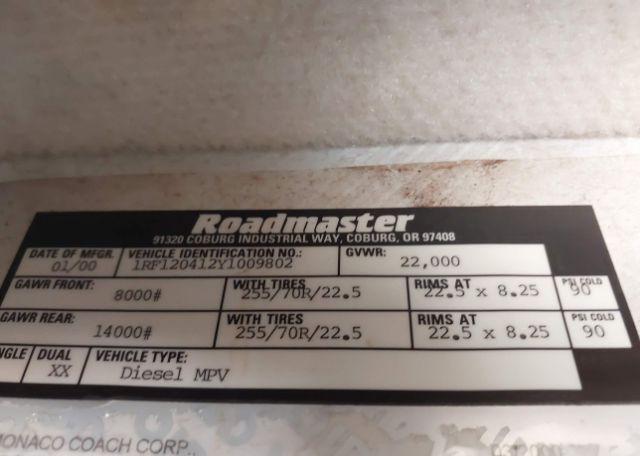 2000 ROADMASTER MONACO KNIGHT 36Z