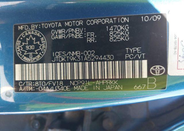 2010 TOYOTA YARIS LE