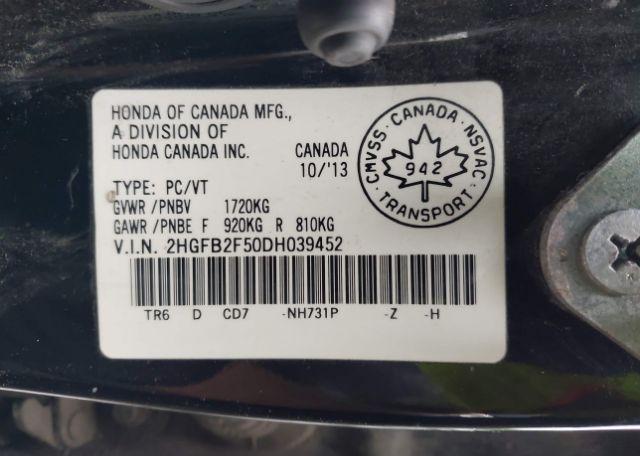 2013 HONDA CIVIC EX 4DR