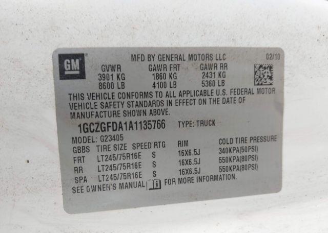 2010 CHEVROLET EXPRESS 2500 WORK VAN