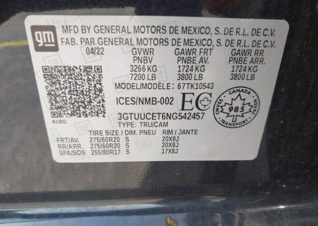 2022 GMC SIERRA K1500 ELEVATION