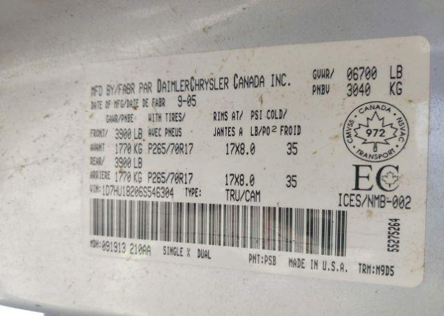 2006 DODGE RAM 1500 SLT