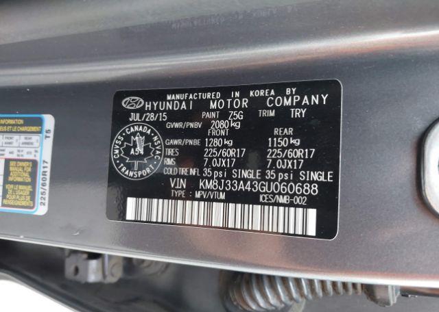 2016 HYUNDAI TUCSON PREMIUM