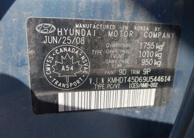 2009 HYUNDAI ELANTRA GL