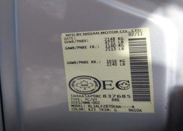 2011 NISSAN MAXIMA 3.5 S