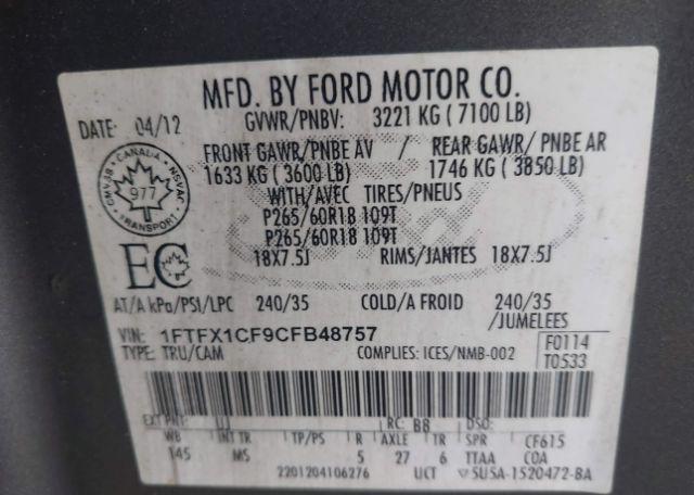 2012 FORD F-150 XLT