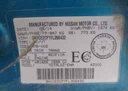 2015 NISSAN VERSA NOTE 1.6 S