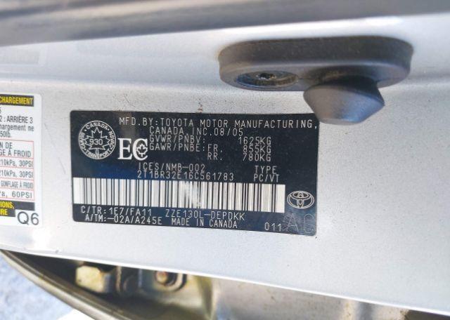 2006 TOYOTA COROLLA CE