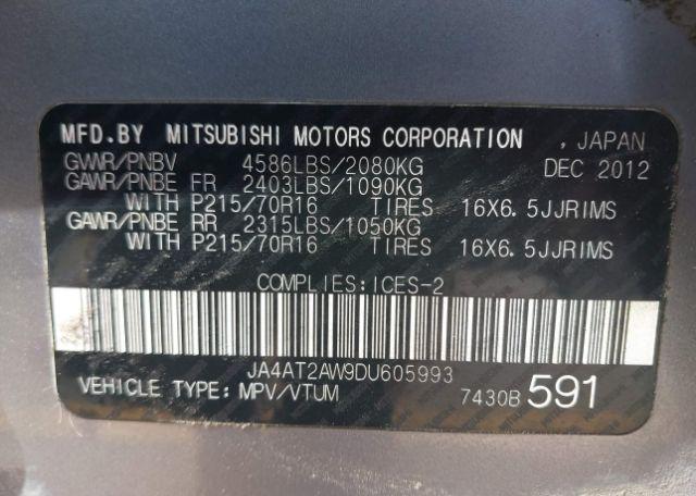 2013 MITSUBISHI OUTLANDER ES