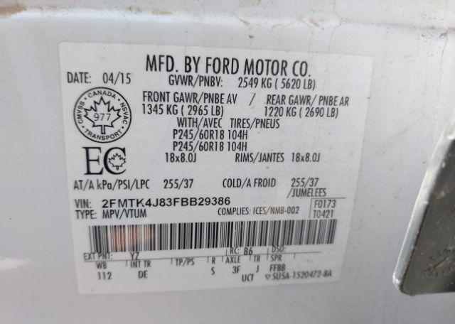 2015 FORD EDGE SEL