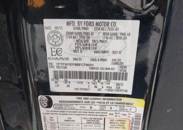 2011 FORD F-150 XLT